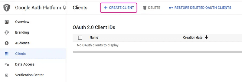 Create OAuth credentials